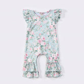 Rosebud Mint Baby Romper