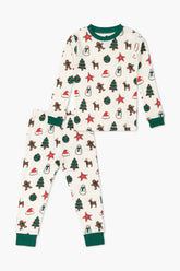 Matching Family Two-Piece Pajama Set_Christmas Cookies -100% Organic Cotton