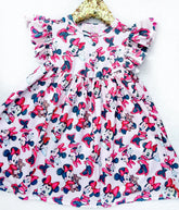 Girls Fun Character Dresses-Tan & Red Minnie