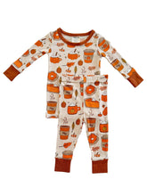 Bamboo Long Sleeve 2-Piece Set, Pumpkin Spice Latte