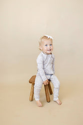 Purple Daisy Floral Bamboo Zippy Romper Baby Pajamas PJs Zip