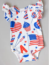 Party in the USA Flutter Bodysuit Girl