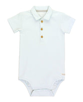 Baby Boys Light Blue Short Sleeve Polo Bodysuit