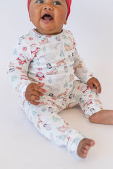 Organic Cotton Baby Toddler Christmas Holiday Santa Pajamas