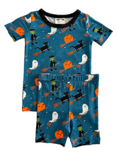 Bamboo Short Sleeve 2-Piece Set, Broomstick Friends Midnight