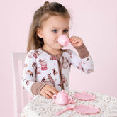 Tiny Tea Time Baby Bamboo Zipper Romper
