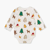 100% Cotton - Long Sleeve Jack + Jill Bodysuit_Holiday Cookies