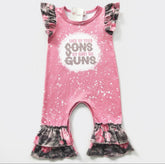 Rose Cameo Baby Romper -Girl