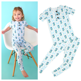 Savannah RUFFLE TWO PIECE Bamboo Floral Girls Lounge Set