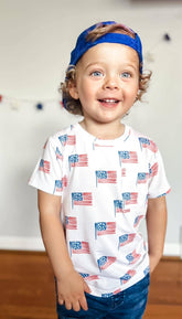 Flag Bamboo Pocket Tee & Shorts 4th of July Clothes Outfit