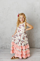 Pastel Floral Ruffles Dress