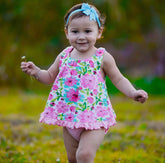 Spring Summer Floral Swing Tank Top- Girl