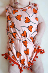 Sucker for You Pom Pom Romper