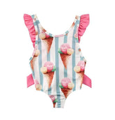 Ice-Cream Swim 1PC with Bow Back