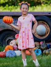 Pink Pumpkins Twirl Dress
