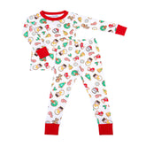 Holly Jolly Cookies Red Long Pajamas