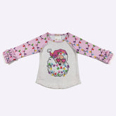 Santa Lights Girls Raglan