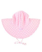 Girls Pink Polka Dot Swim Hat