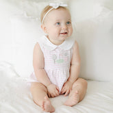 Putting Green Applique Collared Bubble - Pink