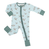 Quackin'up Mallard Duck Baby Bamboo Pajamas, 2-Way Zipper