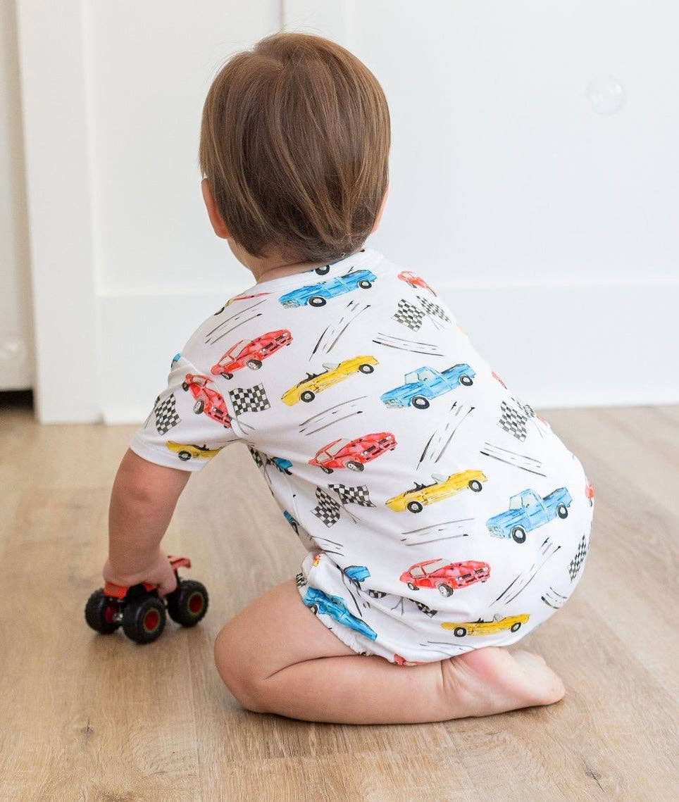 Cruisin Cars Bubble Bamboo Romper