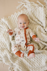 Forest Woodland Bamboo Zippy Romper Baby Pajamas Fall PJs