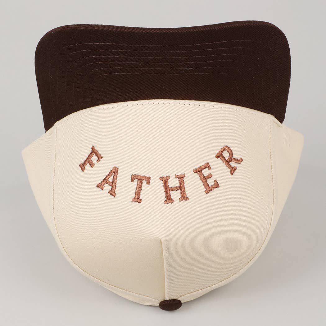 FATHER Upside Down Embroidery Two-Tone Cap