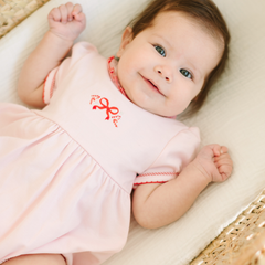 Candy Cane Lane Embroidered Short Sleeve Bubble