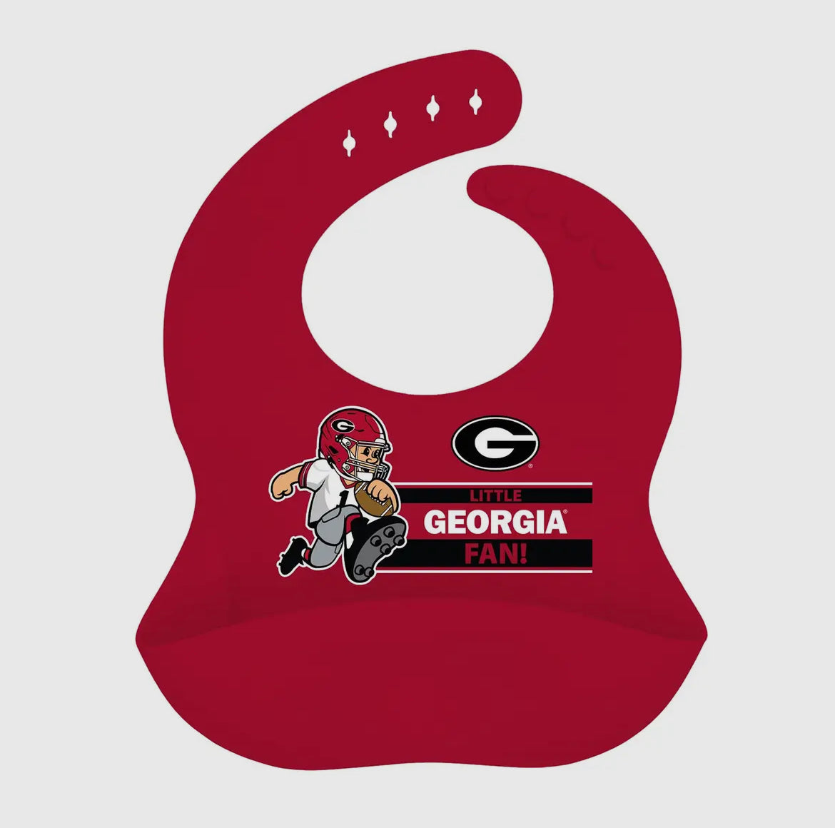 GA Bulldog Silicone Bib