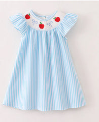 Back To School Embroidered Smock Dress