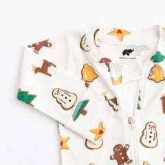 Matching Family One-Piece Baby Pajamas_Holiday Cookies-Organic