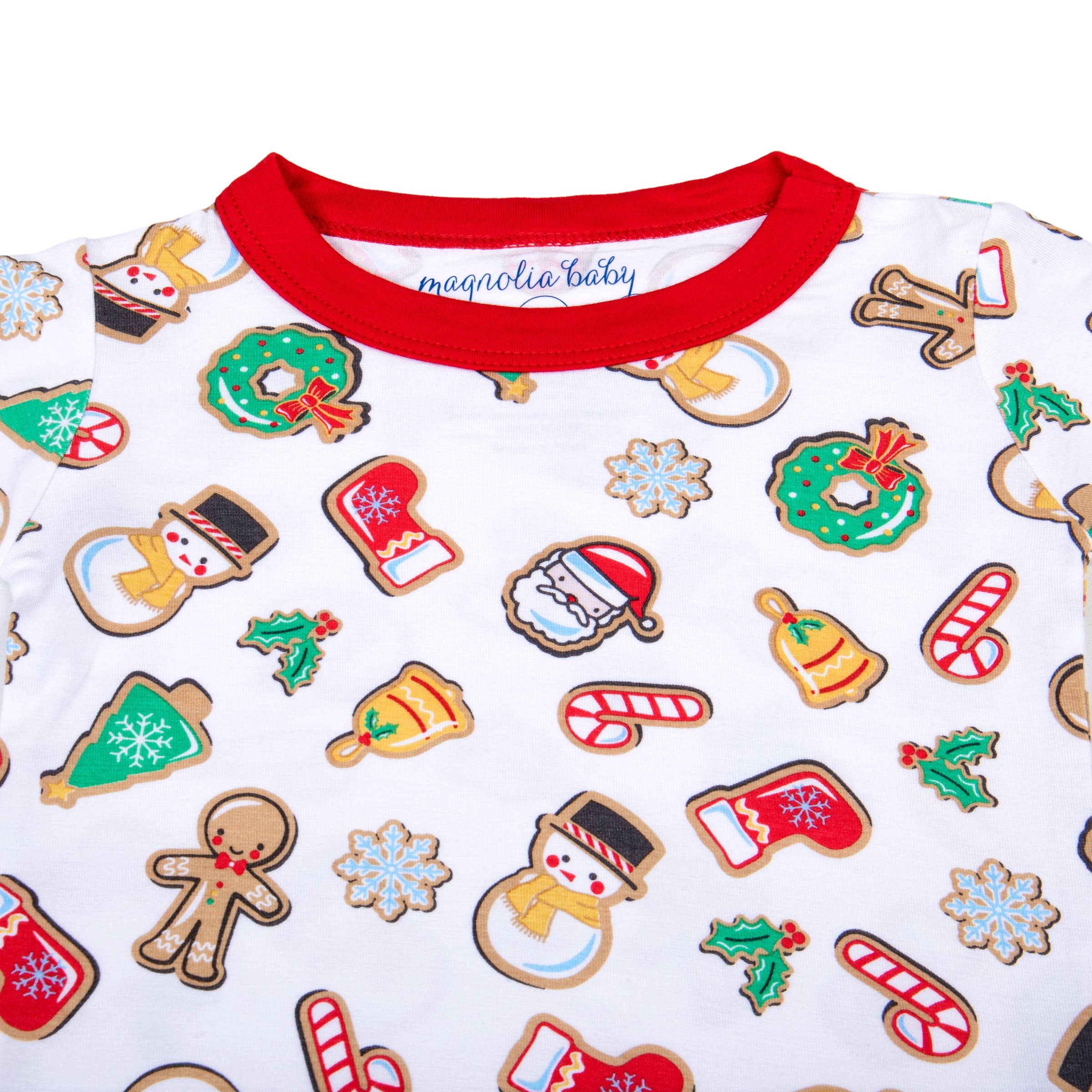 Holly Jolly Cookies Red Long Pajamas