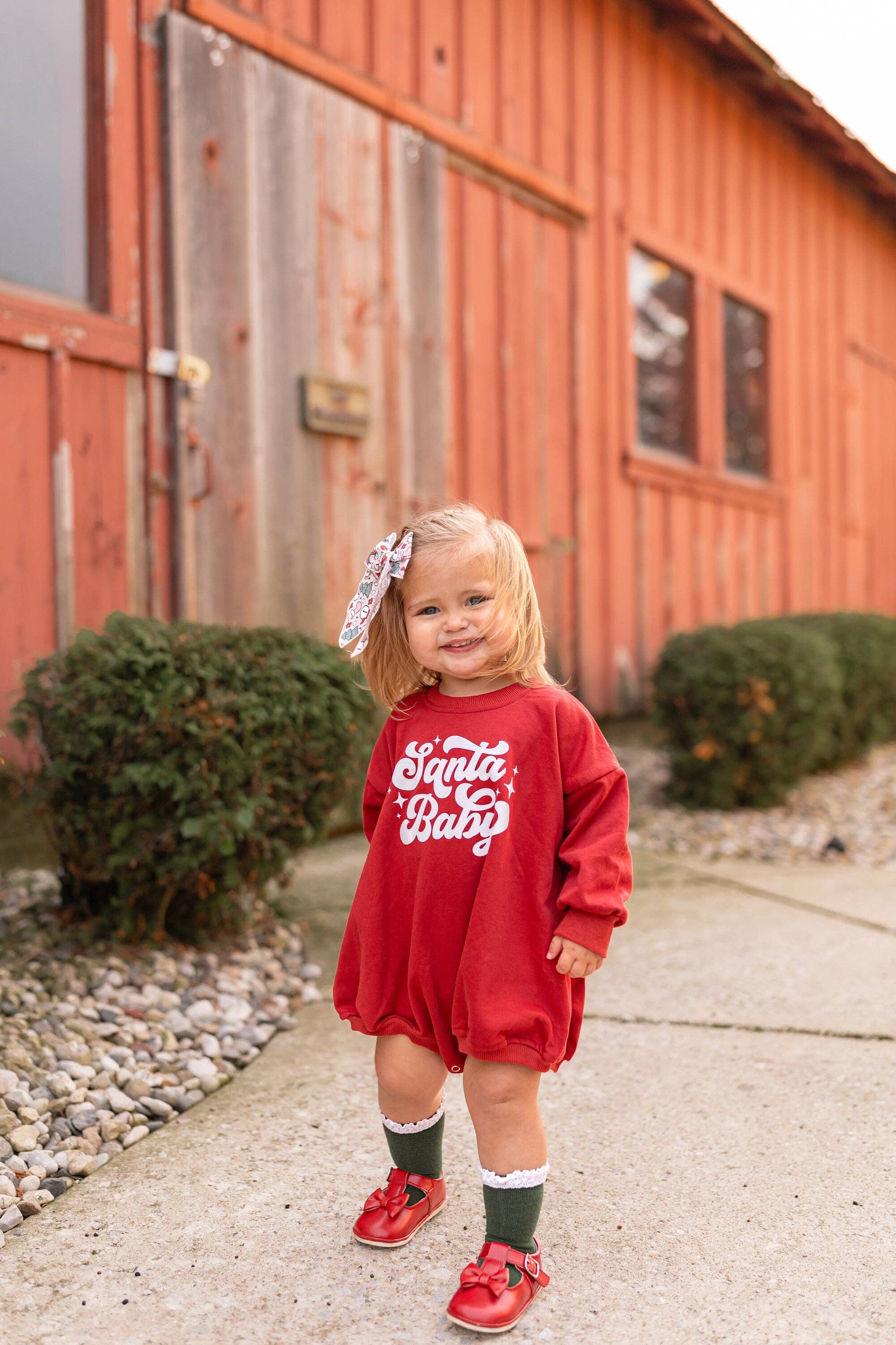 Santa Baby Christmas Sweatshirt Romper Baby Toddler Clothes