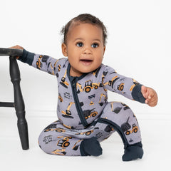 Snooze Crew Romper, construction  bamboo baby romper.