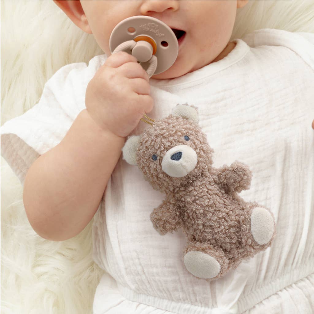 Bitzy Pal Natural Rubber Pacifier & Stuffed Animal