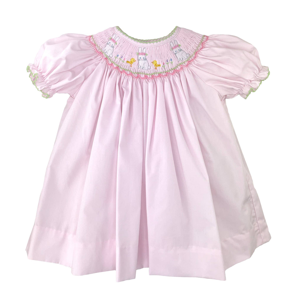 Dress with Easter Bunny Bishop Smocking
