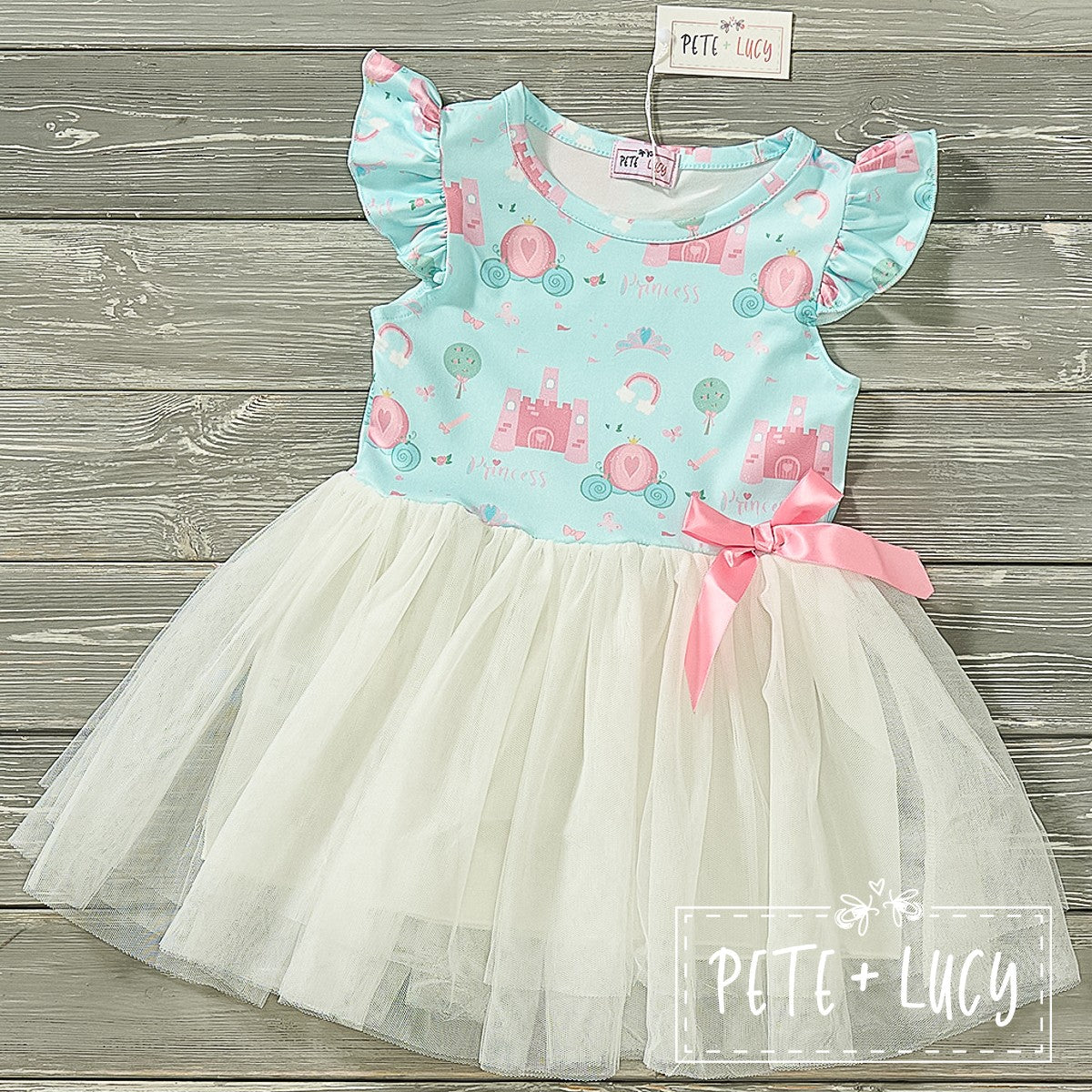 Princess Carriage Tulle-Short Sleeve Dress