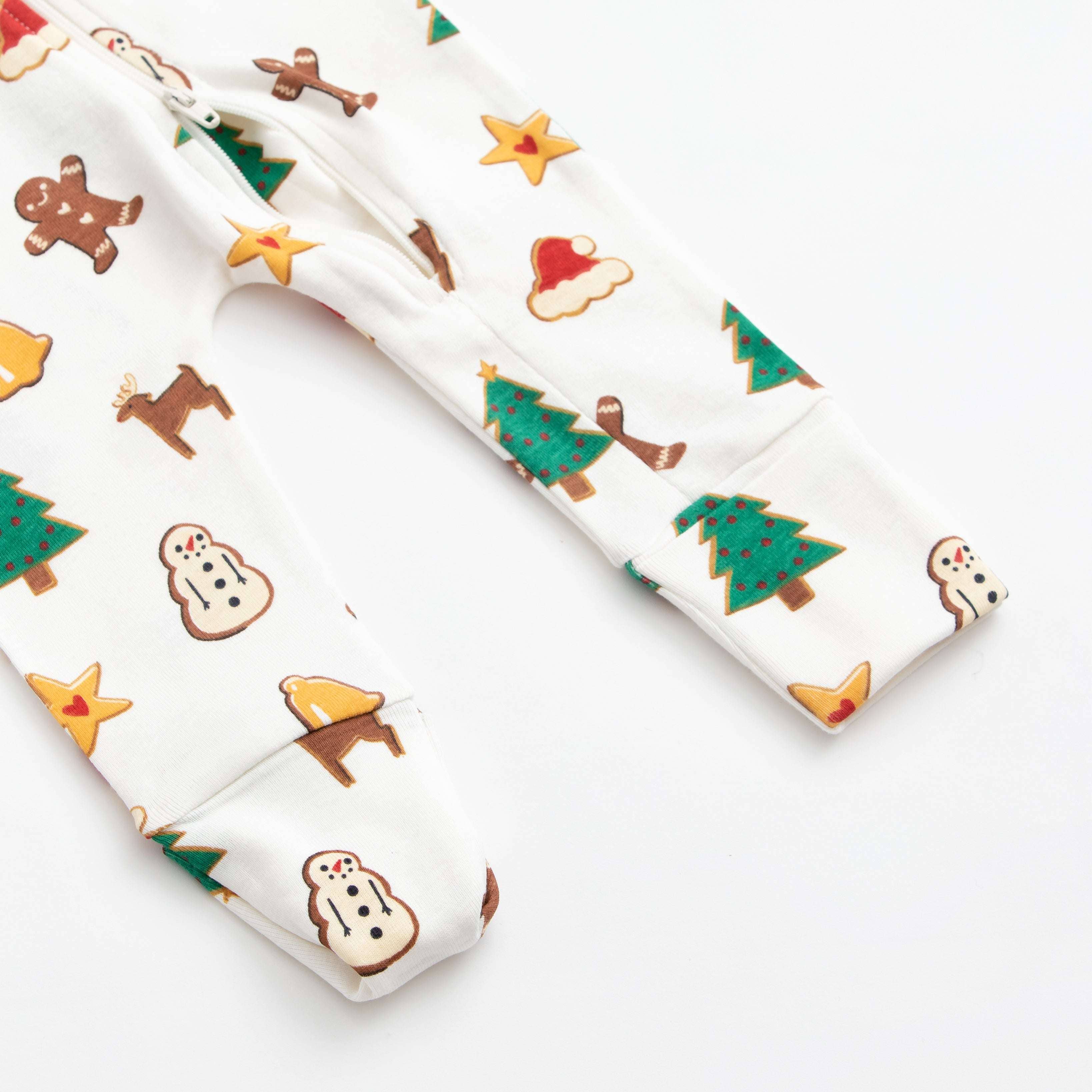 Matching Family One-Piece Baby Pajamas_Holiday Cookies-Organic