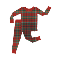 Cabin Check Christmas Holiday Bamboo Pajamas