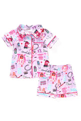 Pink Music Fan Swiftie Girl Pajamas Set