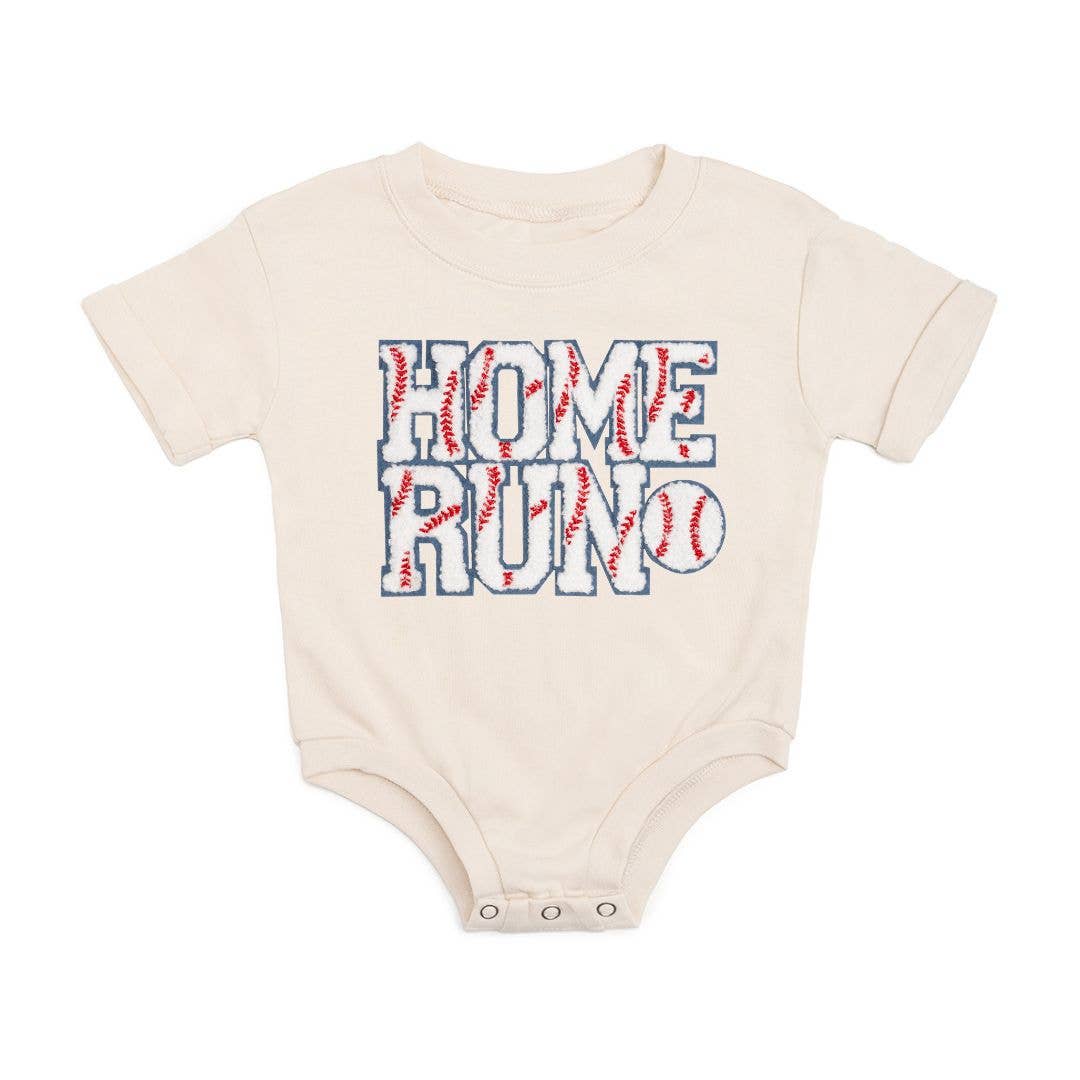 Home Run Patch Short Sleeve Romper - Baby - Spring Sports
