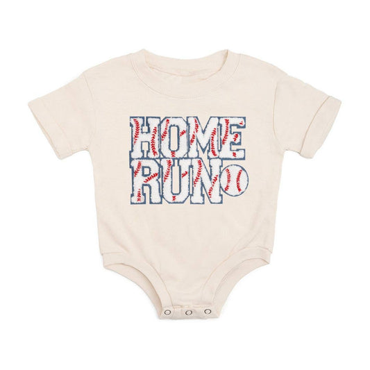 Home Run Patch Short Sleeve Romper - Baby - Spring Sports