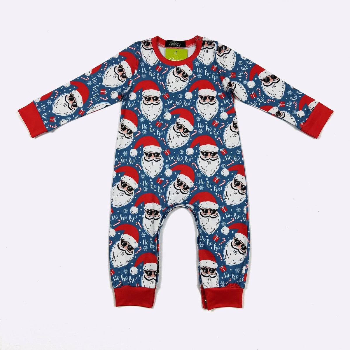 Santa Blues Boy Romper