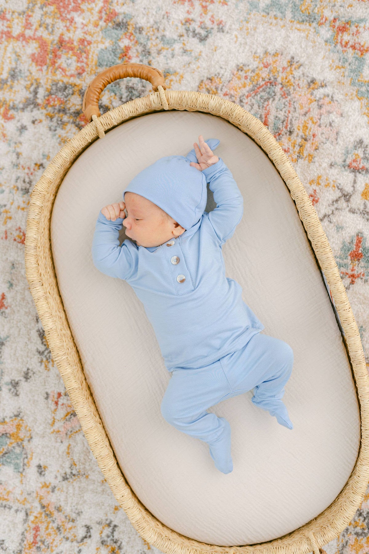 Top & Bottom Bamboo Baby Outfit- Baby Blue