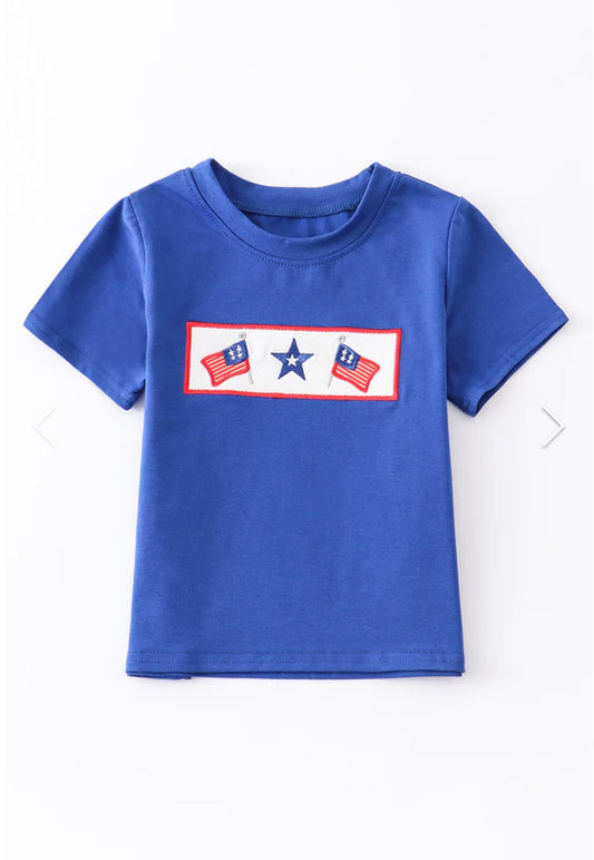 Navy Patriotic Flag-Boy Top