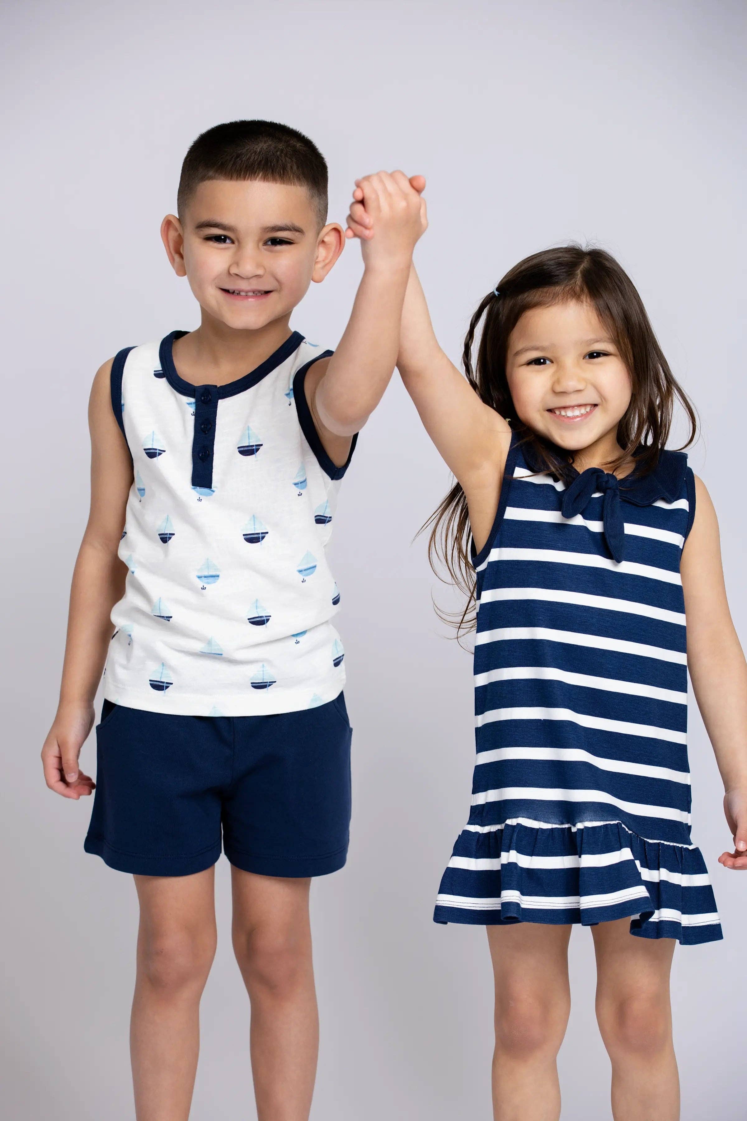 100% Organic Sailor Dress_Sailor Stripes