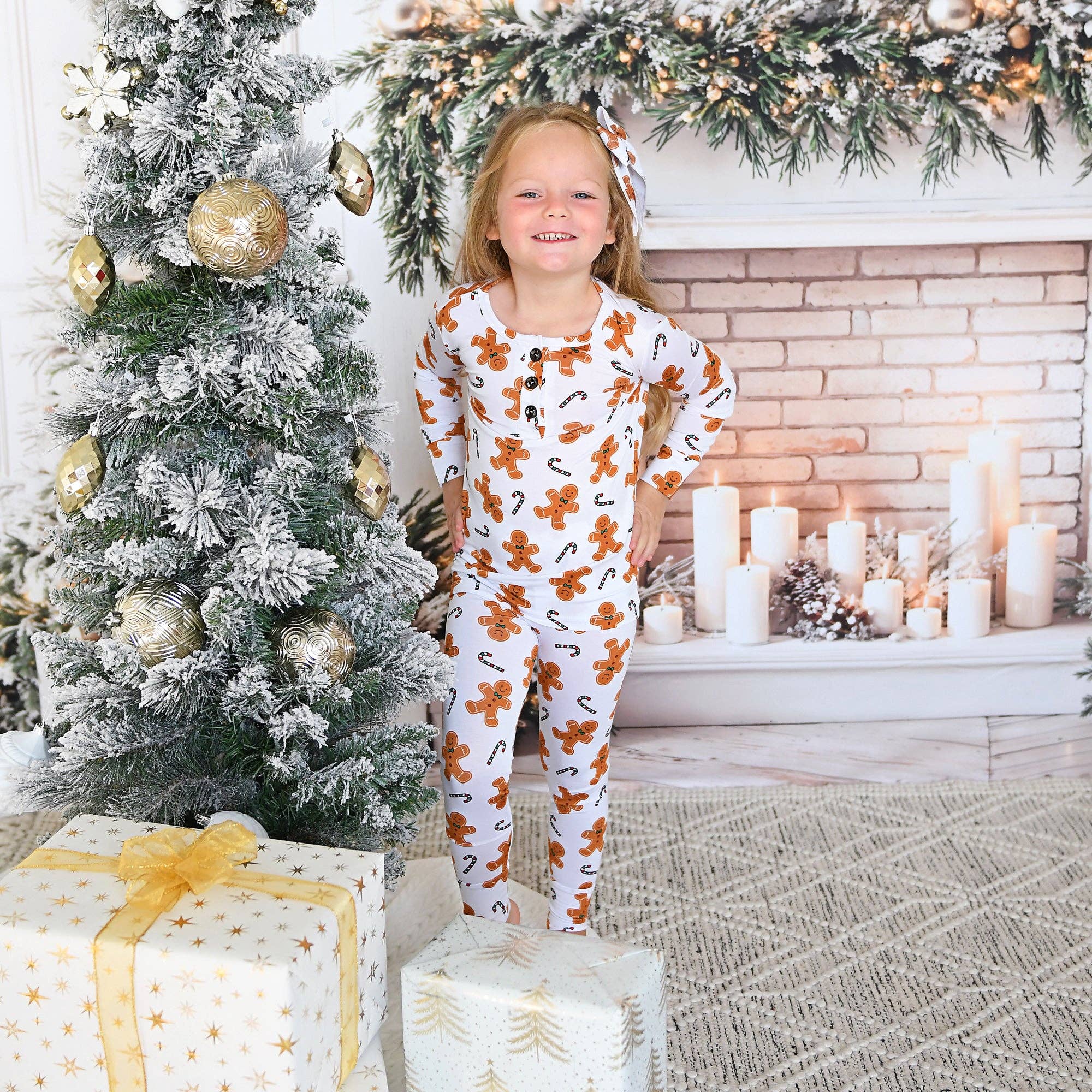 Fritz Gingerbread TWO PIECE Matching Christmas Pajamas