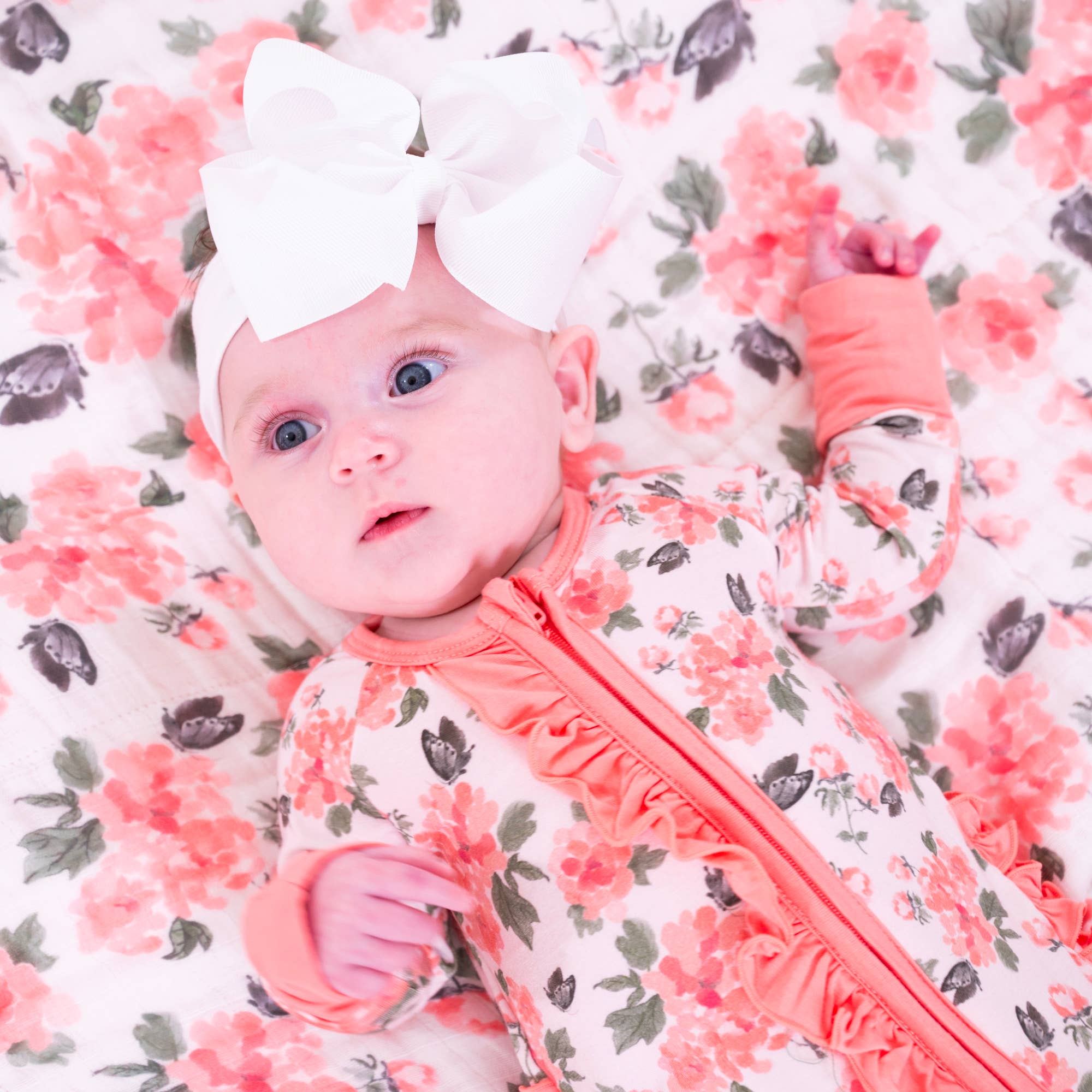 Pretty in peony Baby Girl Bamboo Pajamas