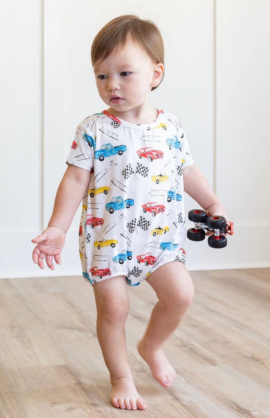 Cruisin Cars Bubble Bamboo Romper