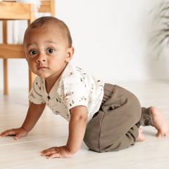 100% Organic Short bodysuit | into the woods